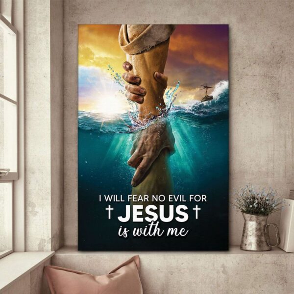 Jesus Is With Me – Unique Canvas Jesus Gift