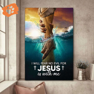 Jesus Is With Me – Unique Canvas Jesus Gift