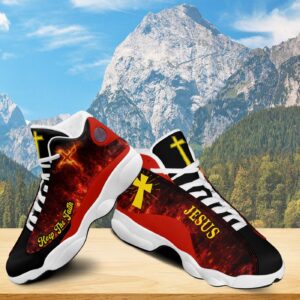 Jesus Keep The Faith Basketball Shoes, Cross Christian Running Footwear, Faith Religious Gift For Dad Mom 3