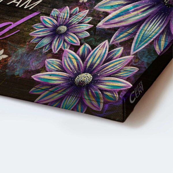 Jesus Landscape Poster: Abstract Flower Painting & Bible Verse Home Decor Gift