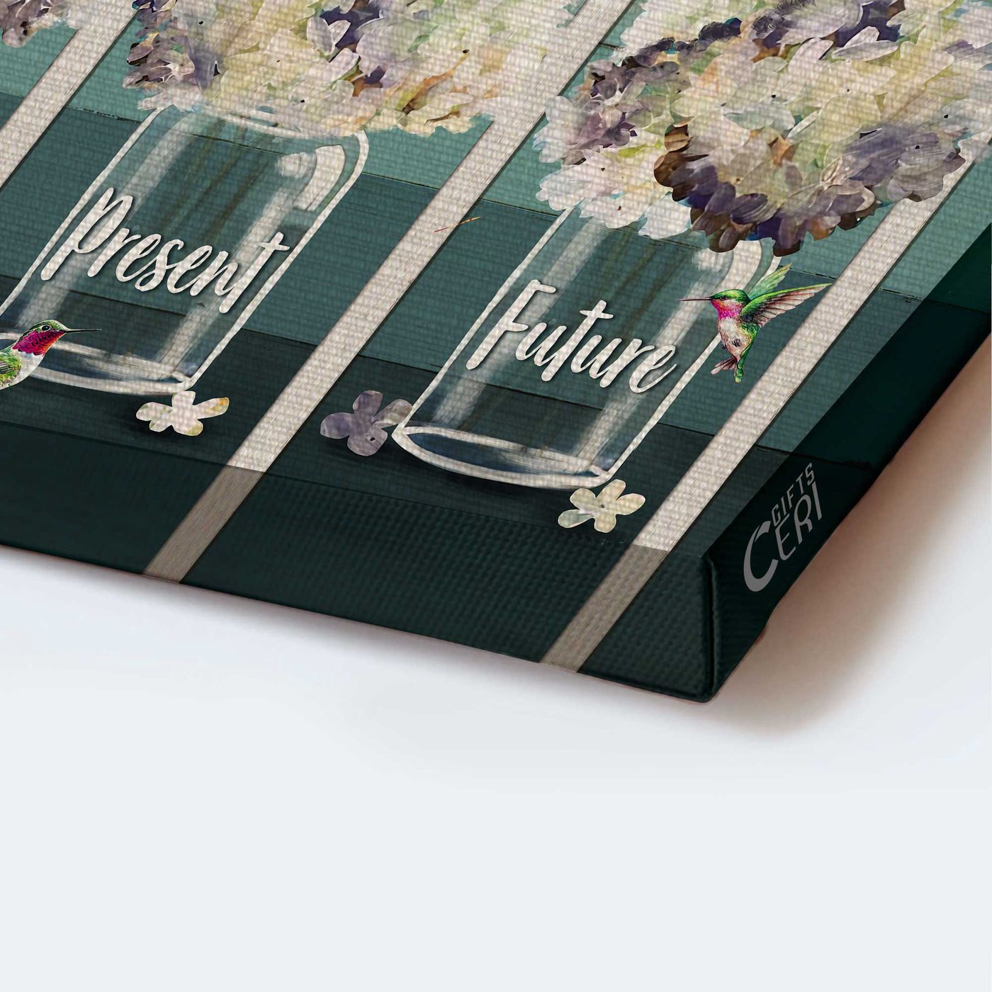 Jesus Landscape Poster Home Decor Gift – Abstract Hummingbird Watercolor Flowers Inspirational Quote – Religious Christian Gift – Dream The Future