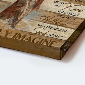 Abstract Jesus Landscape Poster Home Decor Gift - Religious Christian Inspirational Quotes - I Can Only Imagine 1