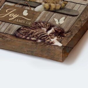 Religious Christian Home Decor Gift: Jesus Landscape Poster with Cat and Butterfly - Today I Choose Joy 1