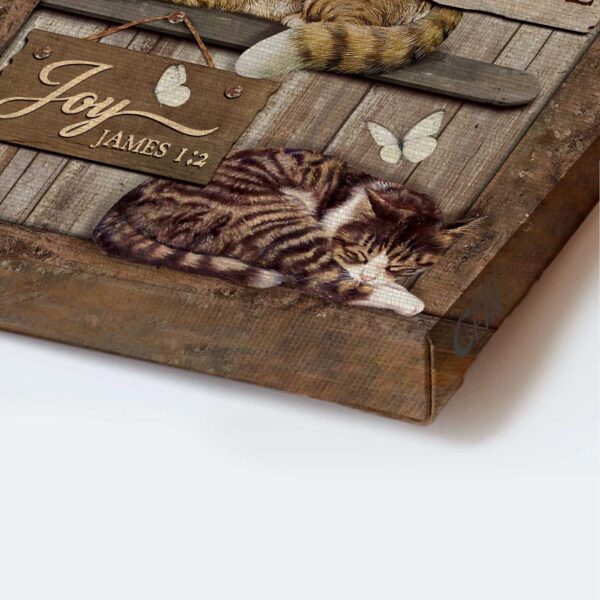 Religious Christian Home Decor Gift: Jesus Landscape Poster with Cat and Butterfly – Today I Choose Joy