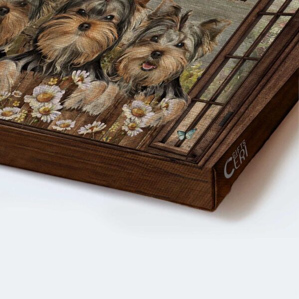 Yorkshire Terrier Jesus Landscape Poster: Christian Home Decor Gift