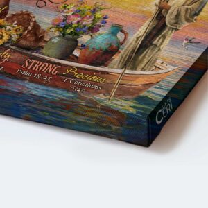 Jesus Landscape Poster Home Decor Gift - Stunning Boat Flower Pot Hummingbird - Christian Gift from God 3