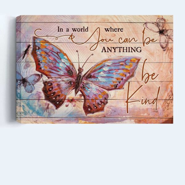 Jesus Butterfly Landscape Poster: Christian Home Decor Gift with Inspirational Quote