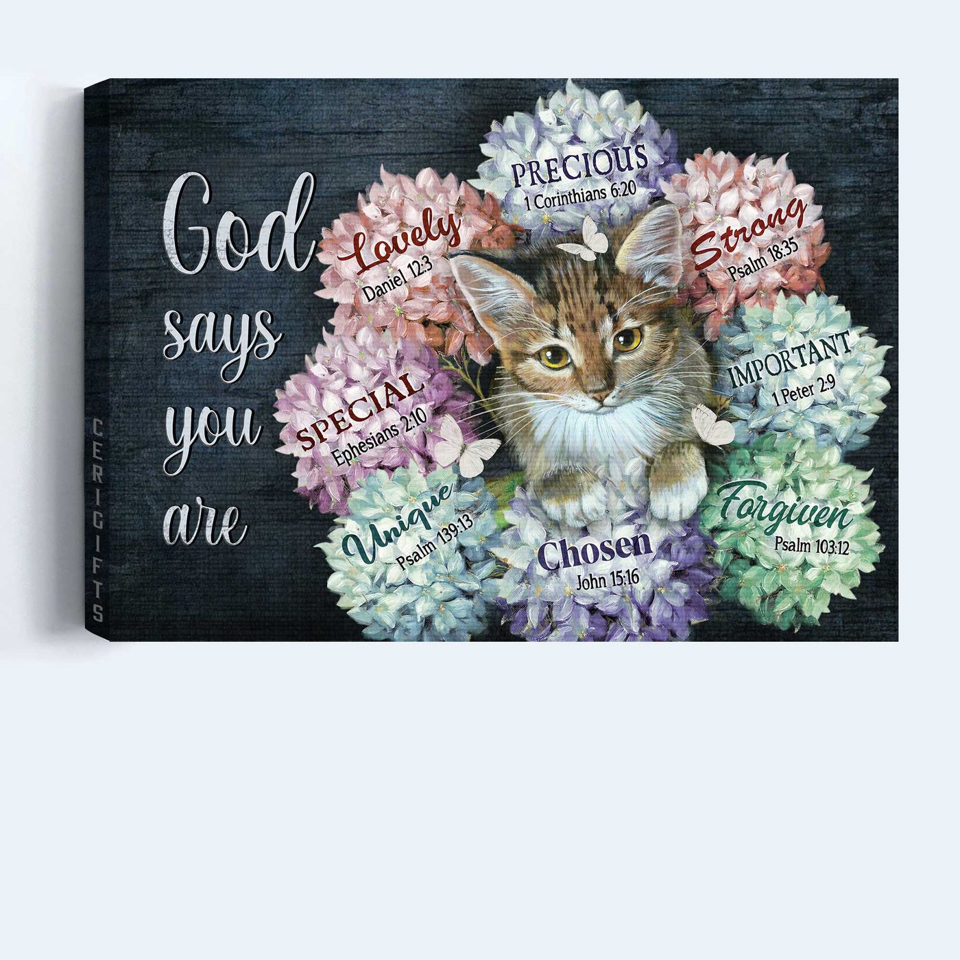 Jesus Landscape Poster – Cat Hydrangea Butterfly Home Decor Gift for Christian Jesus Landscape Poster – Cat Hydrangea Butterfly Home Decor Gift for Christian