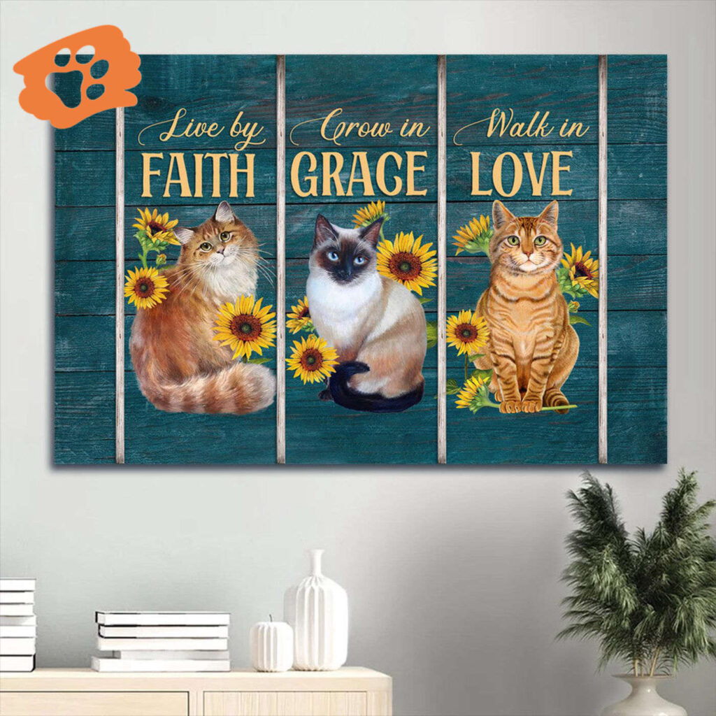 Jesus Cat and Sunflower Landscape Poster – Christian Home Decor Gift for Faithful Living Jesus Cat and Sunflower Landscape Poster – Christian Home Decor Gift for Faithful Living