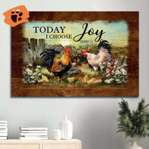 Jesus & Farm Landscape Poster Home Decor Gift - Choose Joy Christian Gift