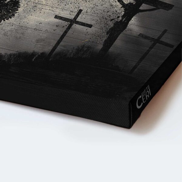 Christian Home Decor: Jesus Landscape Poster with Dove Baptism Holy Spirit & Cross