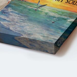 Christian Beach Sunset Poster - Inspiring Home Decor Gift for Christians 1