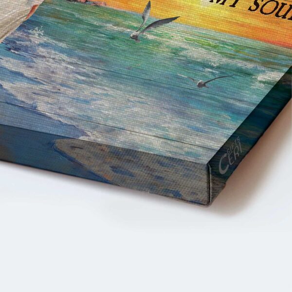 Christian Beach Sunset Poster – Inspiring Home Decor Gift for Christians