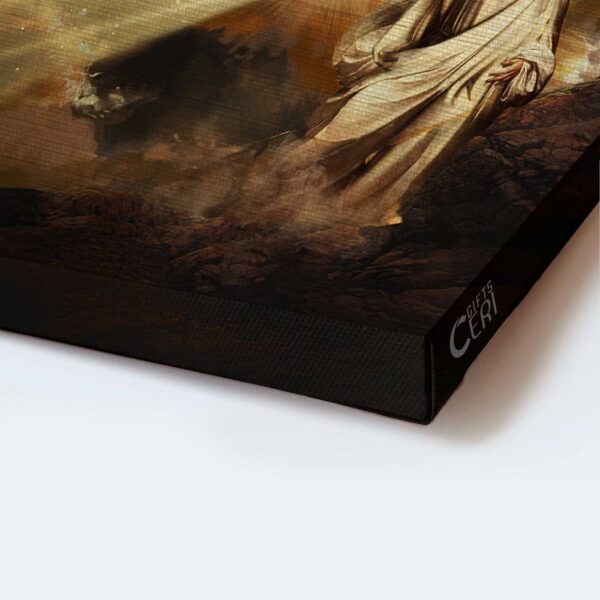 Jesus Landscape Poster Home Decor Gift – Heavenly Halo Healing Prayers Christian Gift
