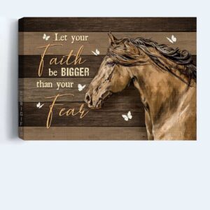 Jesus Landscape Poster: Amazing Horse & Butterfly Painting Home Decor Gift for Christian Faith 3
