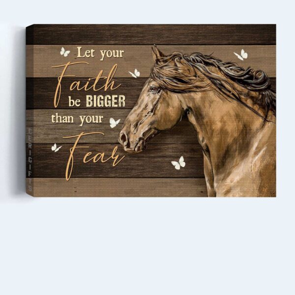 Jesus Landscape Poster: Amazing Horse & Butterfly Painting Home Decor Gift for Christian Faith