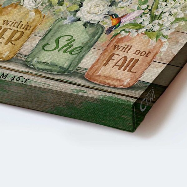 Christian Home Decor Gift- Jesus Landscape Poster with Hummingbird and White Flowers