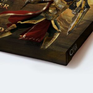 Christian Knight Sunset Poster: Jesus Landscape Home Decor Gift 1