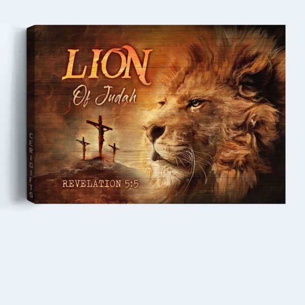 Jesus Lion of Judah Sunset Landscape Poster Home Decor Gift for Christians