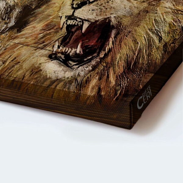 Stunning Jesus and Angry Lion Landscape Poster – Religious Christian Home Decor Gift