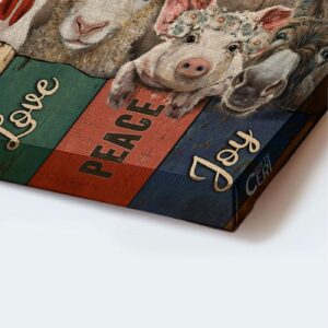 Jesus Landscape Poster: Animal Farm & Cute Animal Picture Home Decor Gift for Religious Christians 1