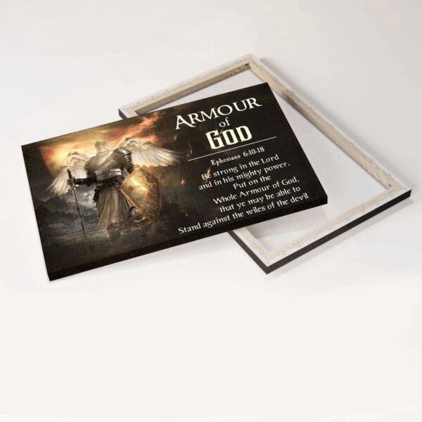 Armour of God Warrior Landscape Poster – Christian Home Decor Gift