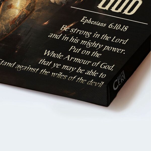 Armour of God Warrior Landscape Poster – Christian Home Decor Gift