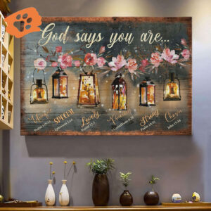 Jesus Landscape Poster & Begonia Flower  Poster Home Decor Gift: Christian Home Decor Gift