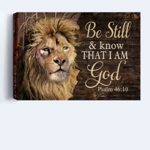 Jesus Landscape Poster - Bible Verse Wall Art Gift for Christian - Psalm 46:10 Poster Home Decor Gift Print 1