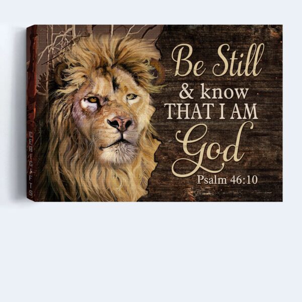 Jesus Landscape Poster – Bible Verse Wall Art Gift for Christian – Psalm 46:10  Poster Home Decor Gift Print