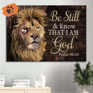 Jesus Landscape Poster - Bible Verse Wall Art Gift for Christian - Psalm 46:10  Poster Home Decor Gift Print