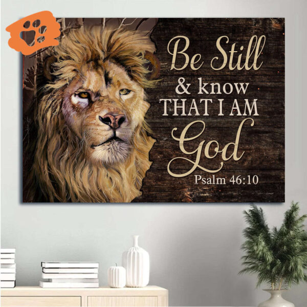 Jesus Landscape Poster – Bible Verse Wall Art Gift for Christian – Psalm 46:10  Poster Home Decor Gift Print