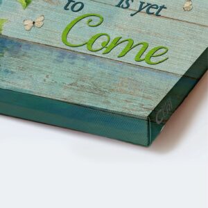 Jesus Landscape Poster - Blue Hydrangea & Butterfly Drawing Home Decor Gift for Christian - The Best Is Yet to Come 1