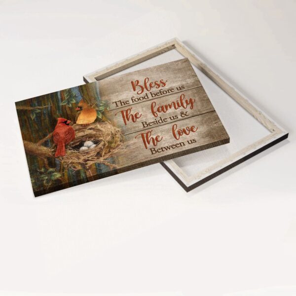 Blessed Christian Home Decor: Jesus Landscape Poster with Cardinal Couple Bird Nest Forest – Gift for Christians