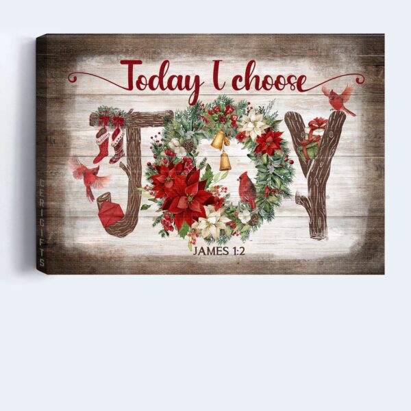 Christmas Jesus Landscape Poster – Gift for Christian – Today I Choose Joy – Home Decor