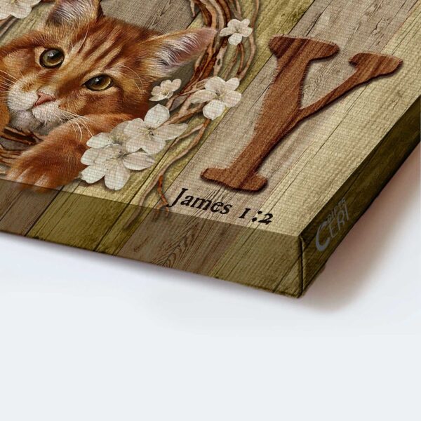 Christian Home Decor Gift: Jesus Landscape Poster with Maine Coon Cat and Cherry Blossom  Poster Home Decor Gift – Today I Choose Joy
