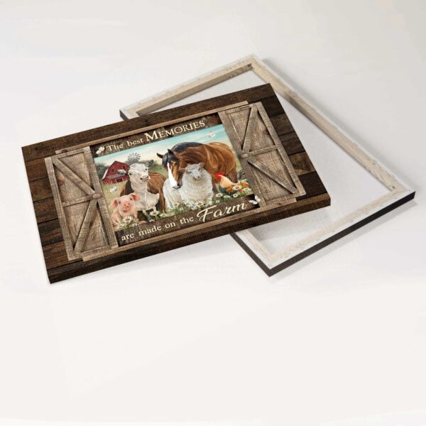 Jesus Landscape Poster: Cute Sheep Animal Painting for Christian Home Decor – Farm Memories Gift
