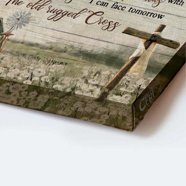 Jesus Landscape Poster: Daisy Field Countryside & Old Barn House  Poster Home Decor Gift – Christian Gift – Amazing Grace