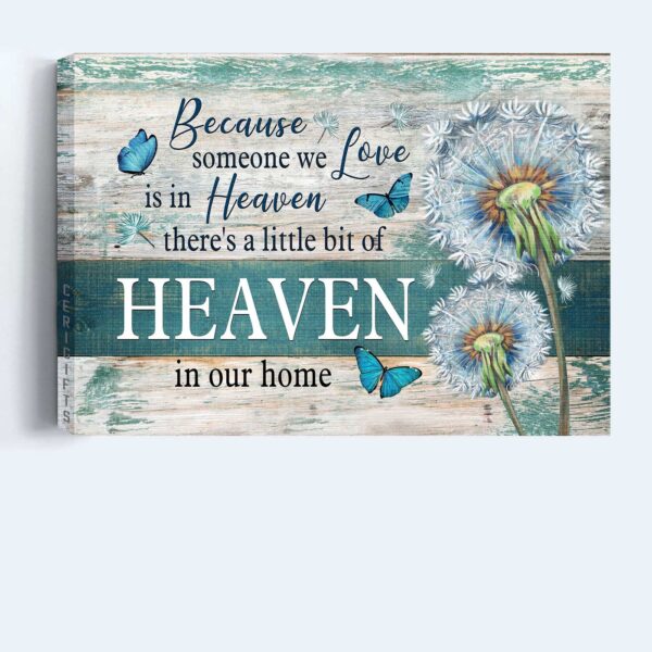 Jesus Landscape Poster Home Decor Gift – Dandelion Butterfly Christian Heaven Memorial Art