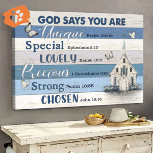 Jesus Landscape Poster: Church & Butterfly  Poster Home Decor Gift Gift for Christians - Wall Art Prints