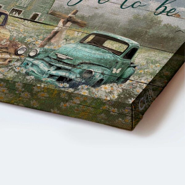 Jesus Landscape Poster Home Decor Gift – Greenhouse Old Ladybug Car Daisy Field  Poster Home Decor Gift – Christian Wall Art