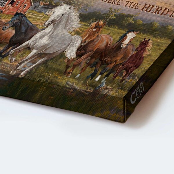 Christian Home Decor: Jesus Landscape Poster – Running Horse & Green Meadow  Poster Home Decor Gift Print for Christian Wall Art