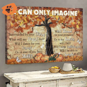 Jesus Landscape Poster Home Decor Gift - Halloween Tree Pumpkin - Gift for Christian - Wall Art Prints