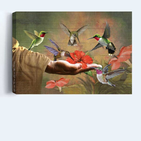Hand of God Jesus Landscape Poster Home Decor Gift – Hummingbirds & Flower  Poster Home Decor Gift – Christian Wall Art