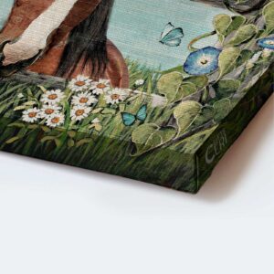 Christian Landscape Poster Home Decor Gift - Horse & Flower Meadow Poster Home Decor Gift - Joyful Christian Wall Art 1