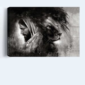 Jesus Landscape Poster Home Decor Gift - Lion of Judah Poster Home Decor Gift - Christian Wall Art Print 1