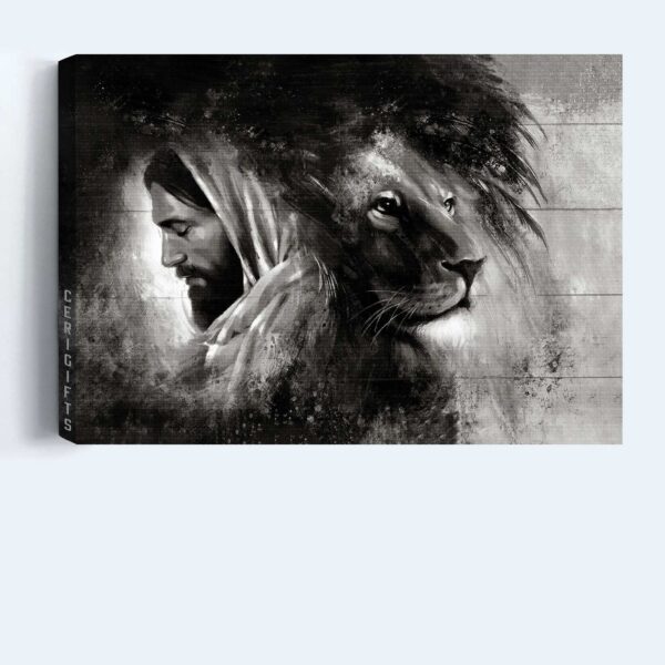 Jesus Landscape Poster Home Decor Gift – Lion of Judah  Poster Home Decor Gift – Christian Wall Art Print