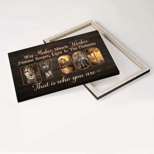 Jesus Landscape Poster: Lion of Judah & Lamb of God – Christian Home Decor Gift