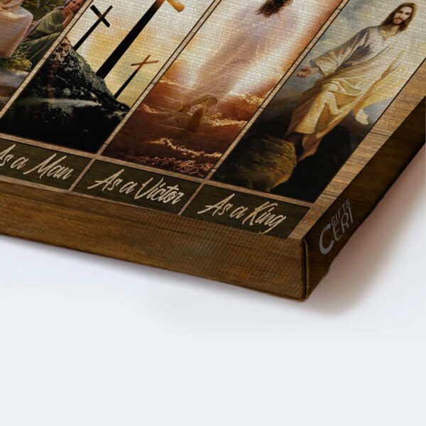 Jesus Landscape Poster Home Decor Gift – The Life of Jesus Cross Symbol Wall Art Print