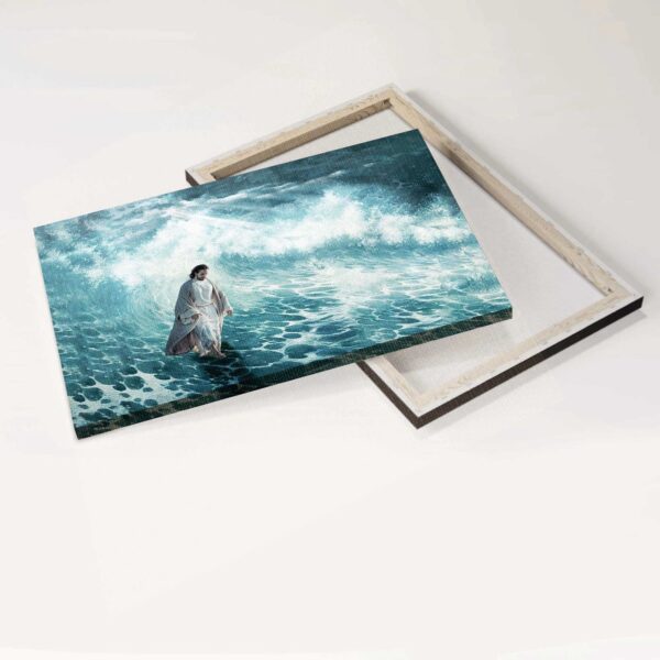 Jesus Walking on Water Landscape Poster: Christian Wall Art Home Decor Gift